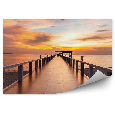 Okleina na ścianę Molo wschód słońca woda plaża