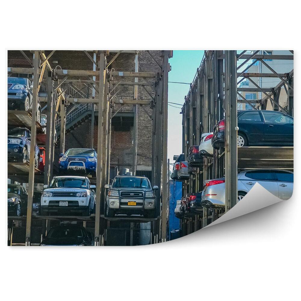 Okleina ścienna Parking auta miasto