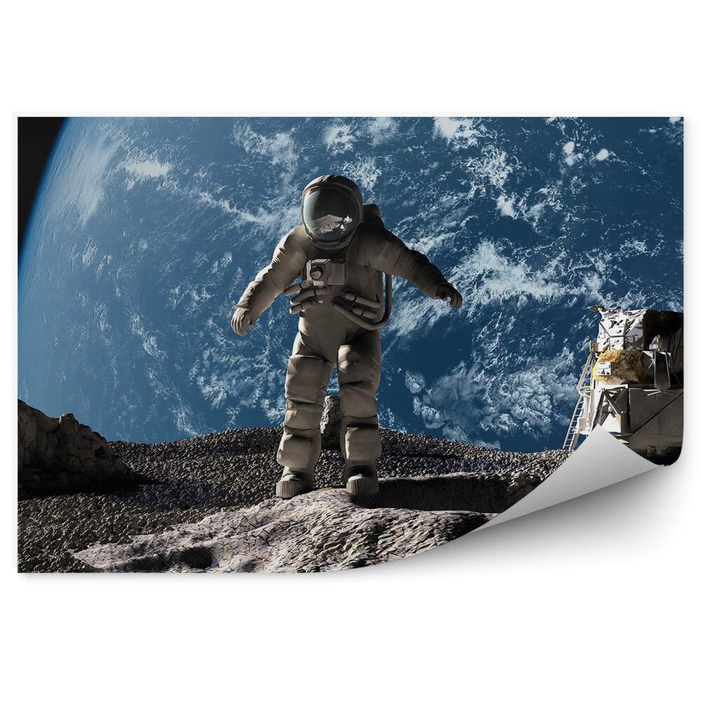 Fototapeta Astronauta satelita krater ziemia krater