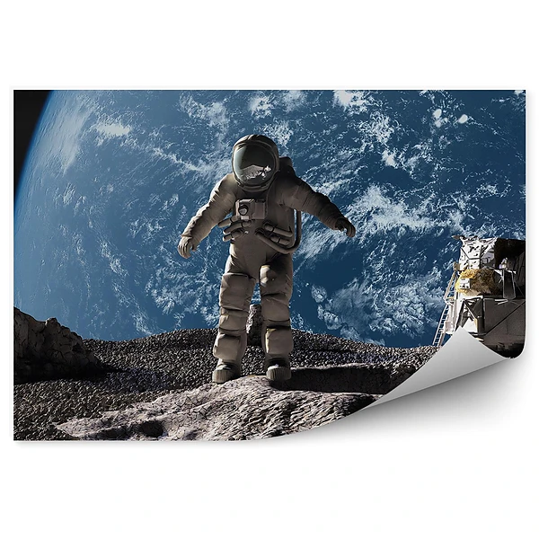 Fototapeta Astronauta satelita krater ziemia krater