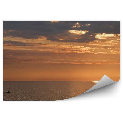 Fototapeta na ścianę Blask słońca zza chmur spokojne wody Morza Śródziemnego