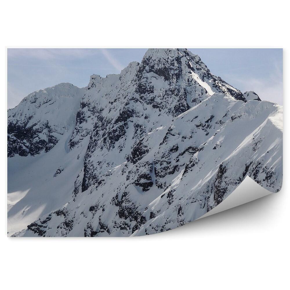 Okleina ścienna Zimowy krajobraz góry niebo