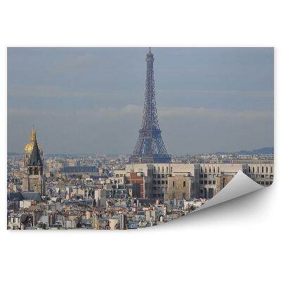 Fototapeta budynki wieża Eiffla niebo chmury