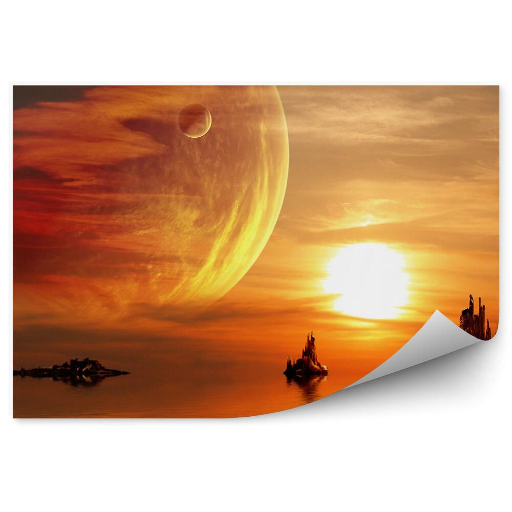 Fototapeta Zachód słońca fantasy skały