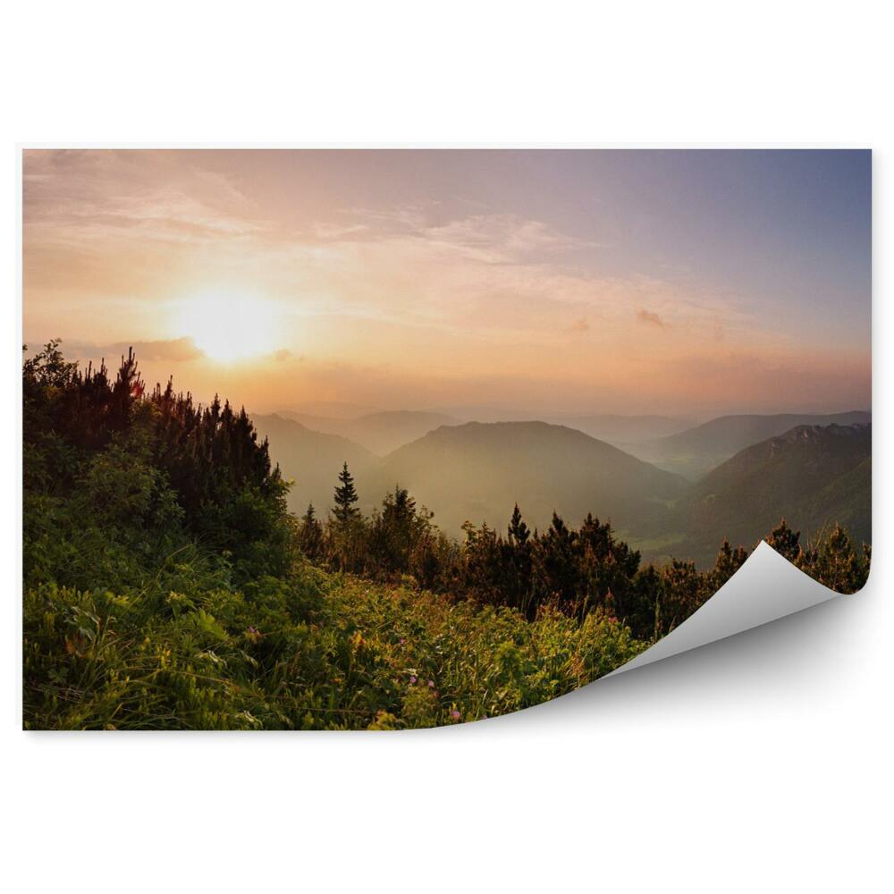 Fototapeta Roszutec szczyt w zachodzie słońca - słowacja górskie fatra