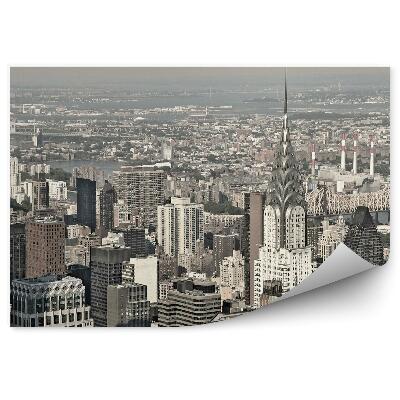 Fototapeta sepia wieżowce Manhattan rzeka Hudson Nowy Jork