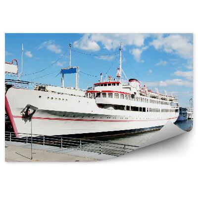 Okleina na ścianę Biały statek port kanada woda