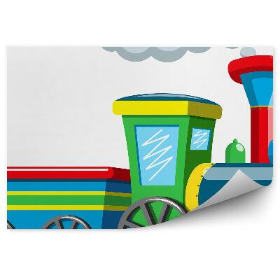 Fototapeta Kolorowy pociąg na jednolitym tle