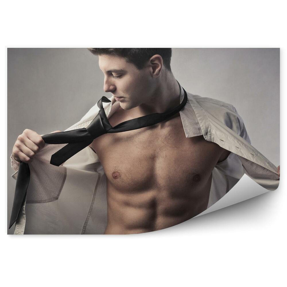 Fotopeta Umięśniony mężczyzna ciało koszula