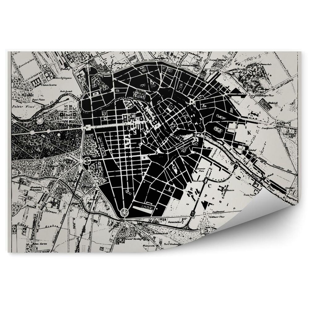 Fototapeta Historyczne mapa berlin niemcy