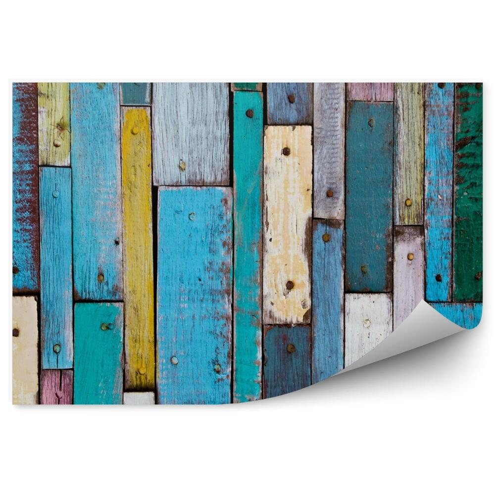 Fototapeta Dekoracyjne i kolorowe deski z drewna