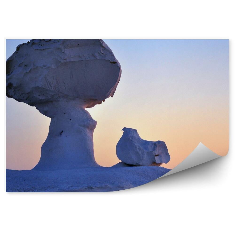 Fototapeta Krajobraz białej pustyni egipt zachód słońca