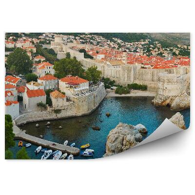 Fototapeta Zatoka port łodzie skały miasto