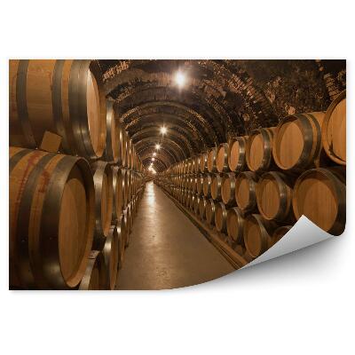 Fototapeta Beczki wina w piwnicy