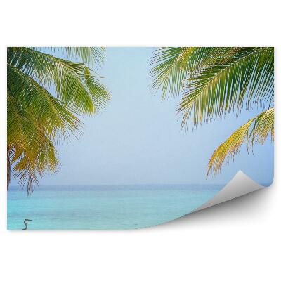 Fototapeta Basen luksusowy tropikalny ptak palmy