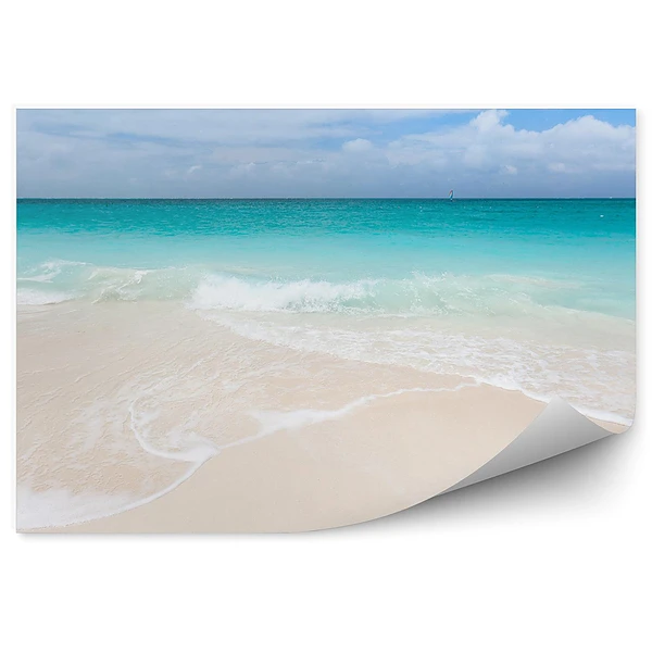 Fototapeta Plaża morze karaibskie niebo chmury