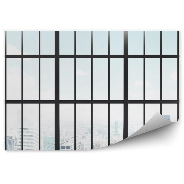 Fototapeta na ścianę Okno z widokiem na miasto biel światło