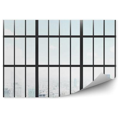 Fototapeta na ścianę Okno z widokiem na miasto biel światło