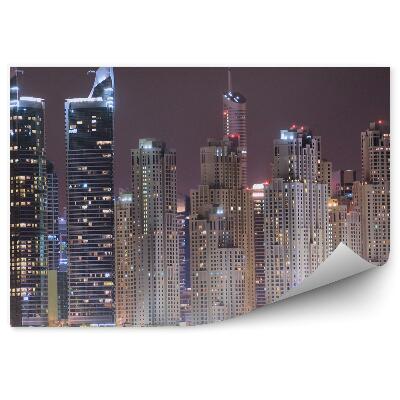 Okleina ścienna Budynki architektura miasto światła noc