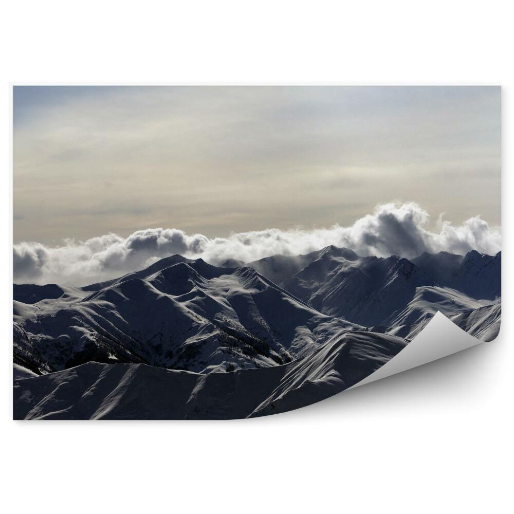 Fototapeta Panorama gór na zachodzie słońca