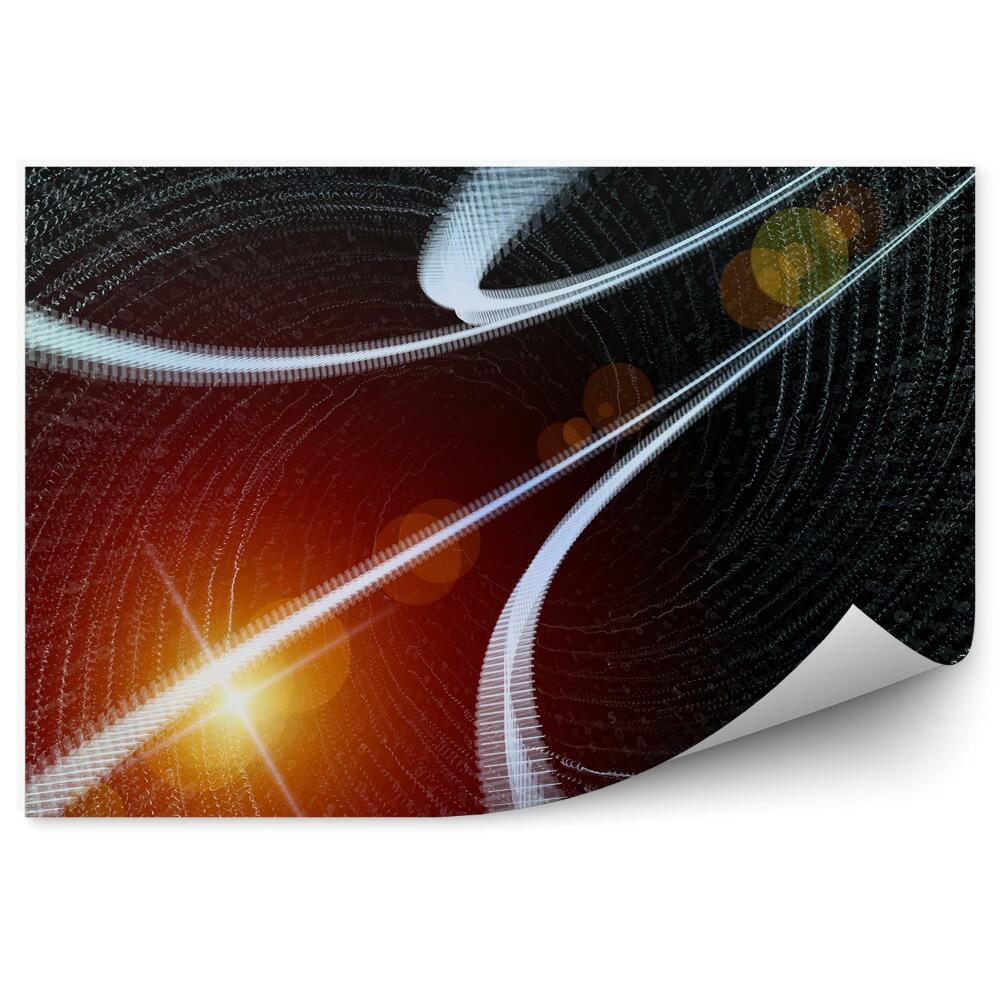 Okleina ścienna Czerwony żółty czarny biały