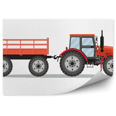 Okleina ścienna Traktor z przyczepką auto wieś