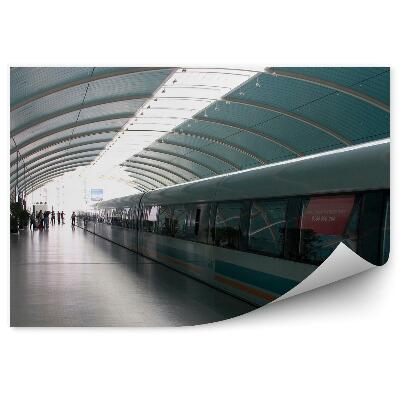 Okleina na ścianę Stacja pociąg chiny kolej