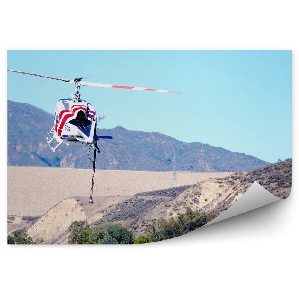 Fotopeta Helikopter wzgórza transport niebo