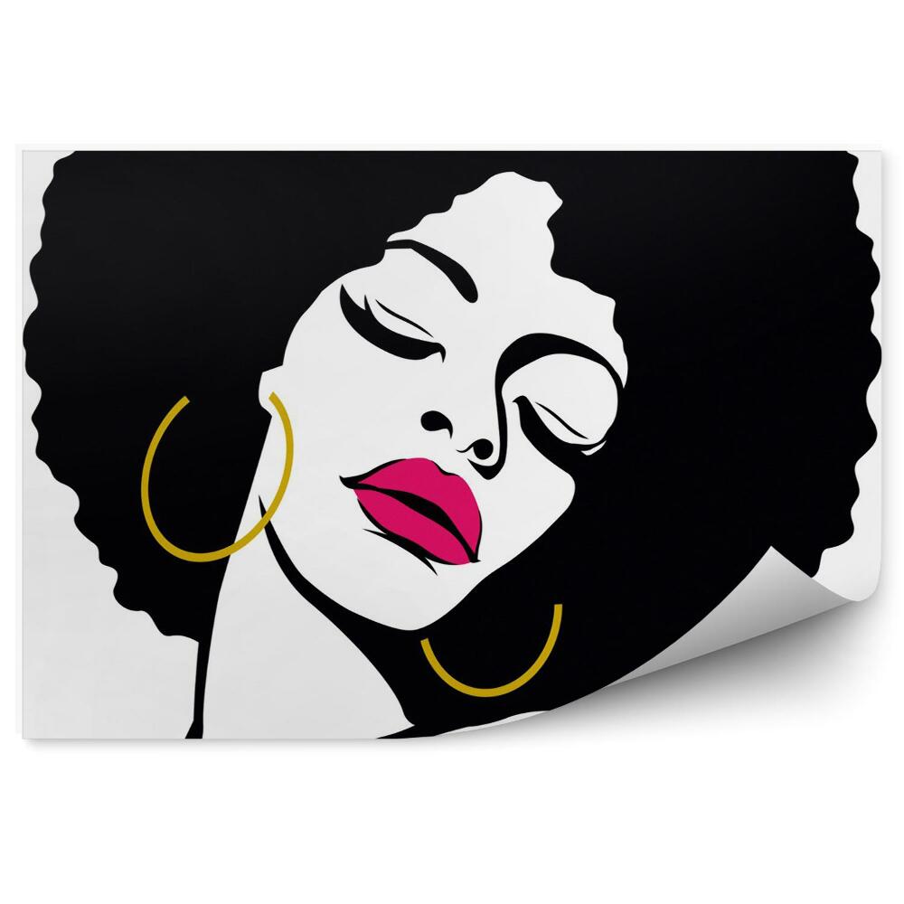 Fotopeta Afro włosy kobieta pop art