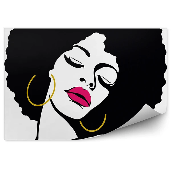 Fotopeta Afro włosy kobieta pop art