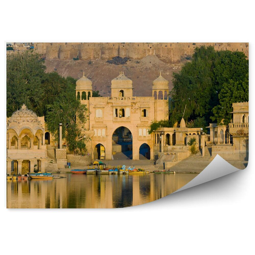 Fototapeta Budownictwo starożytne miasto brama łodzie