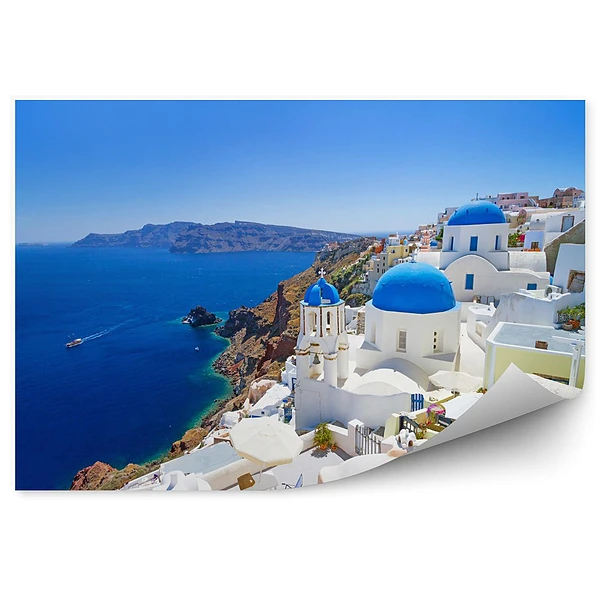 Fototapeta Biała arhitektura na santorini