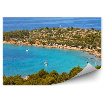 Fototapeta Adriatyk chorwacja wyspa błękitna woda przyroda