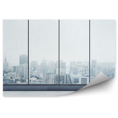 Fototapeta na ścianę Miasto wieżowce budynki okna