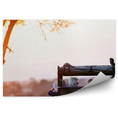 Okleina ścienna Ludzie turyści safari natura