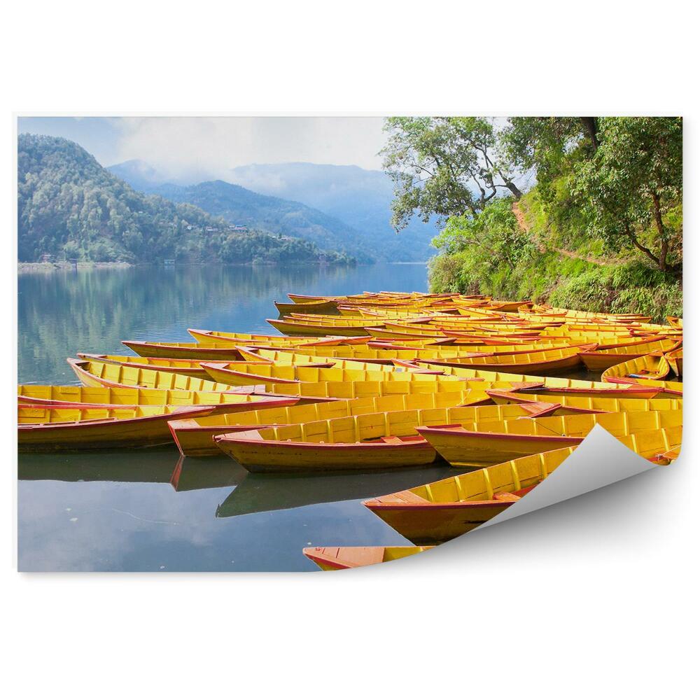 Fototapeta na ścianę Łodzie rybackie na jeziorze Bengas Nepal