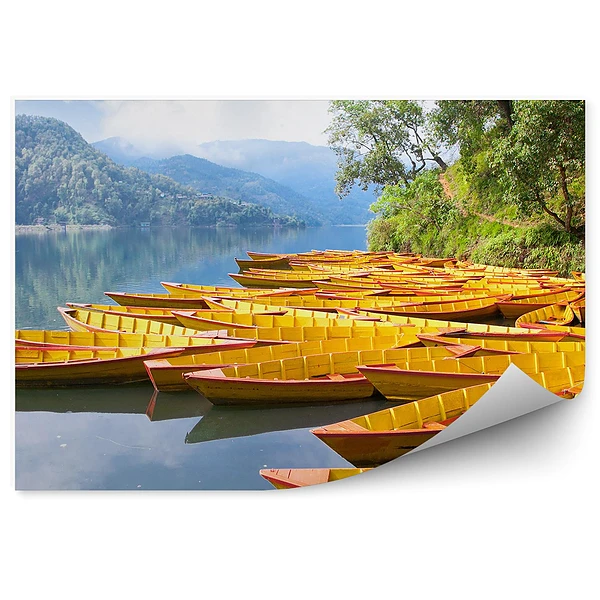 Fototapeta na ścianę Łodzie rybackie na jeziorze Bengas Nepal