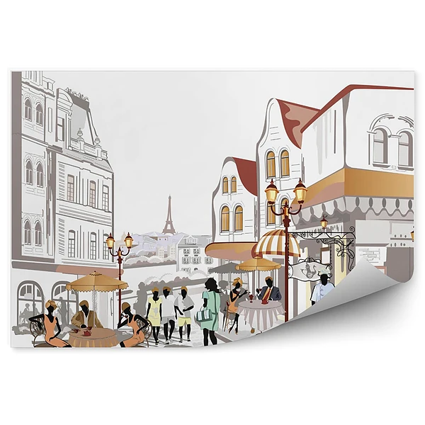 Fototapeta Widok ulic w starej części miasta