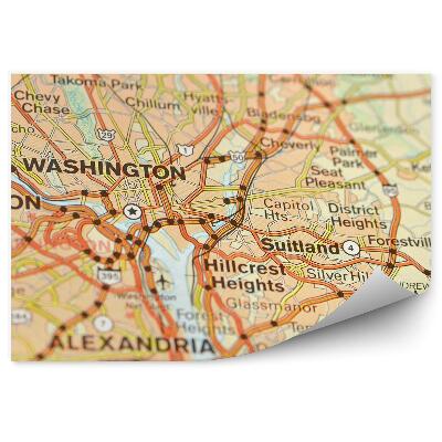 Fototapeta na ścianę Mapa zbliżenie usa drogi