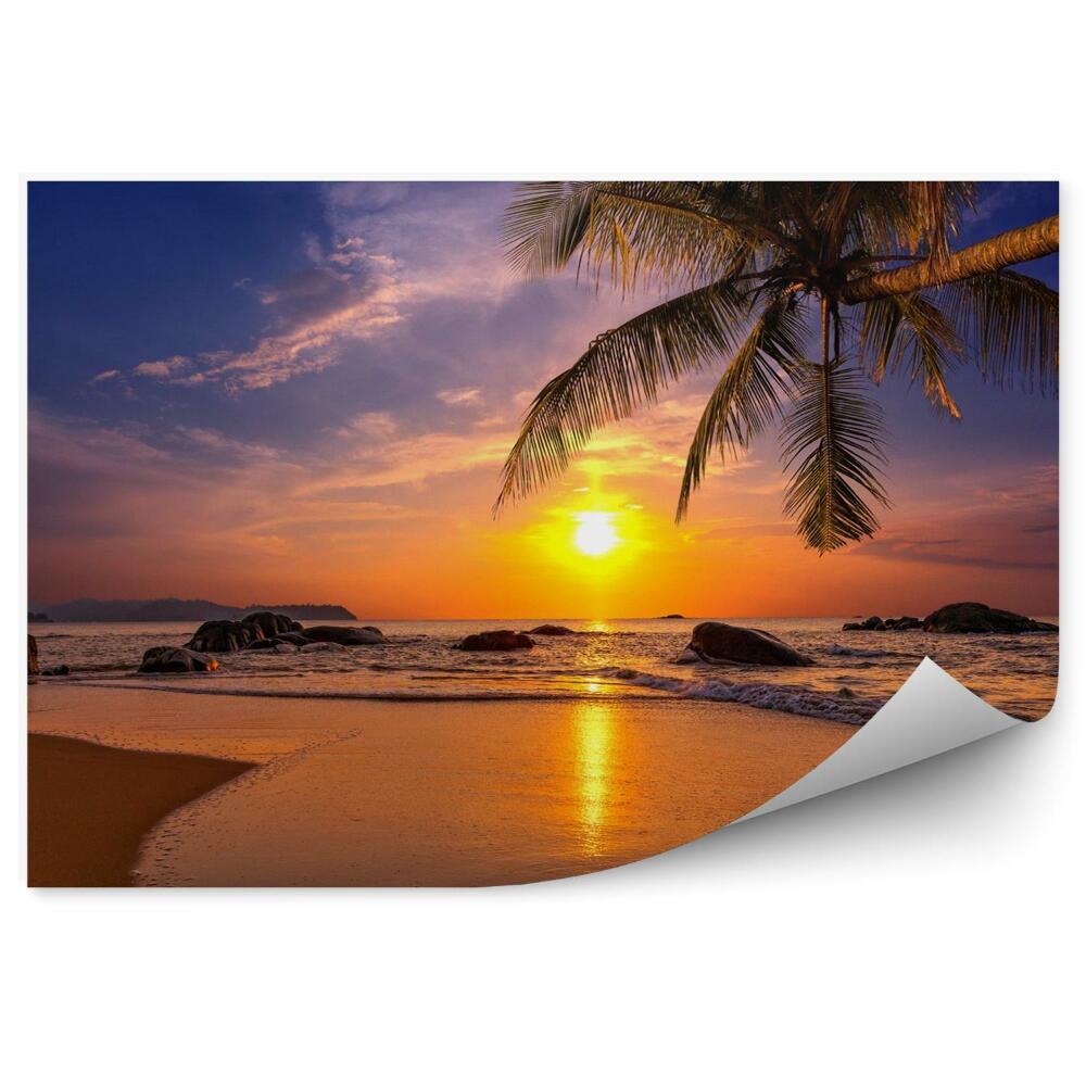 Fototapeta Zachód słońca nad morzem. Województwo khao lak w tajlandii