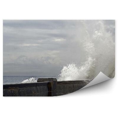 Fototapeta na ścianę Morska fala rozbijająca się o drogę
