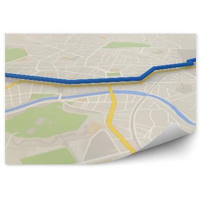 Fototapeta na ścianę Mapa miasta 3d piny trasa
