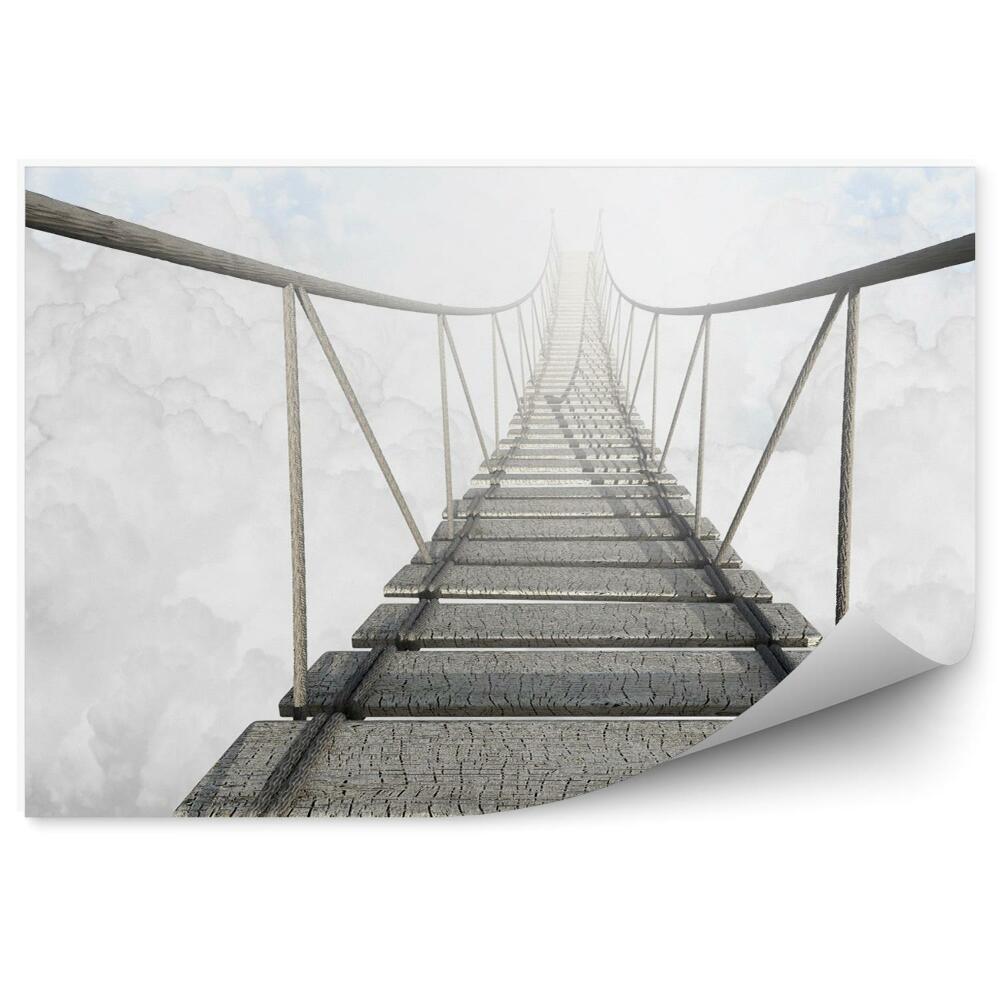 Fototapeta Most linowy nad chmurami