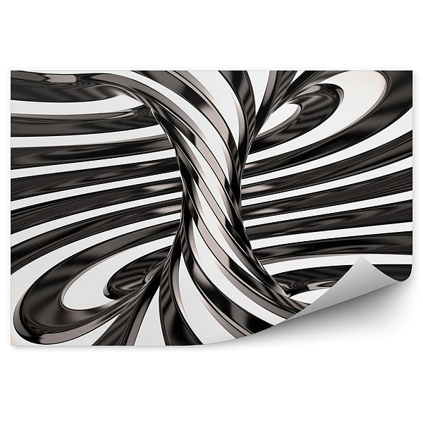 Fototapeta Czarno biały wir 3d