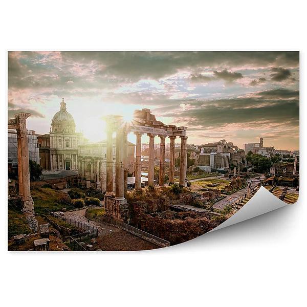 Okleina na ścianę Znane ruiny rzymskie włochy architektura