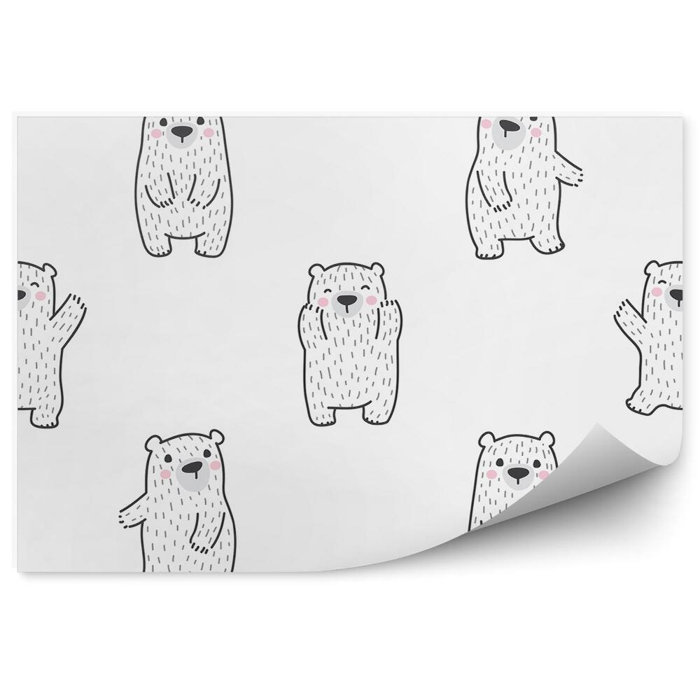 Fototapeta Wzór tańczący miś dla dzieci