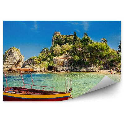 Fototapeta na ścianę Łódź zieleń wyspa turyści