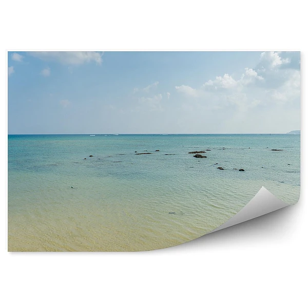 Okleina na ścianę Plaża błękitna woda