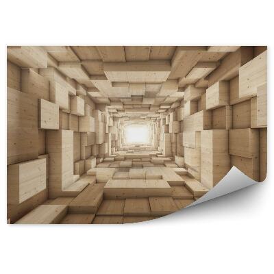 Fototapeta Drewniany tunel 3d