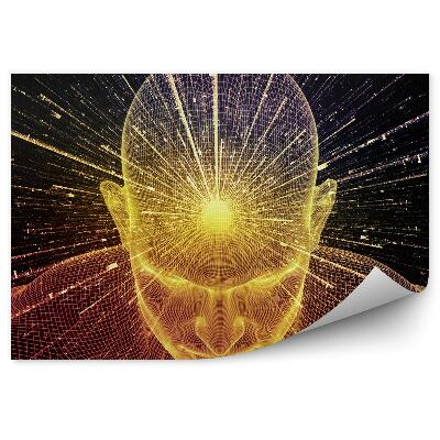 Okleina na ścianę Człowiek myśli promienie